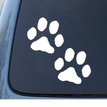 Hot PAW PRINTS - Puppy Dog - Car, Truck, Notebook, Vinyl Decal Sticker #1099 | Vinyl Color White