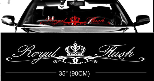 New Hot ROYAL FLUSH Windshield Windscreen Front Glass Car JDM Mugen Decal Sticker
