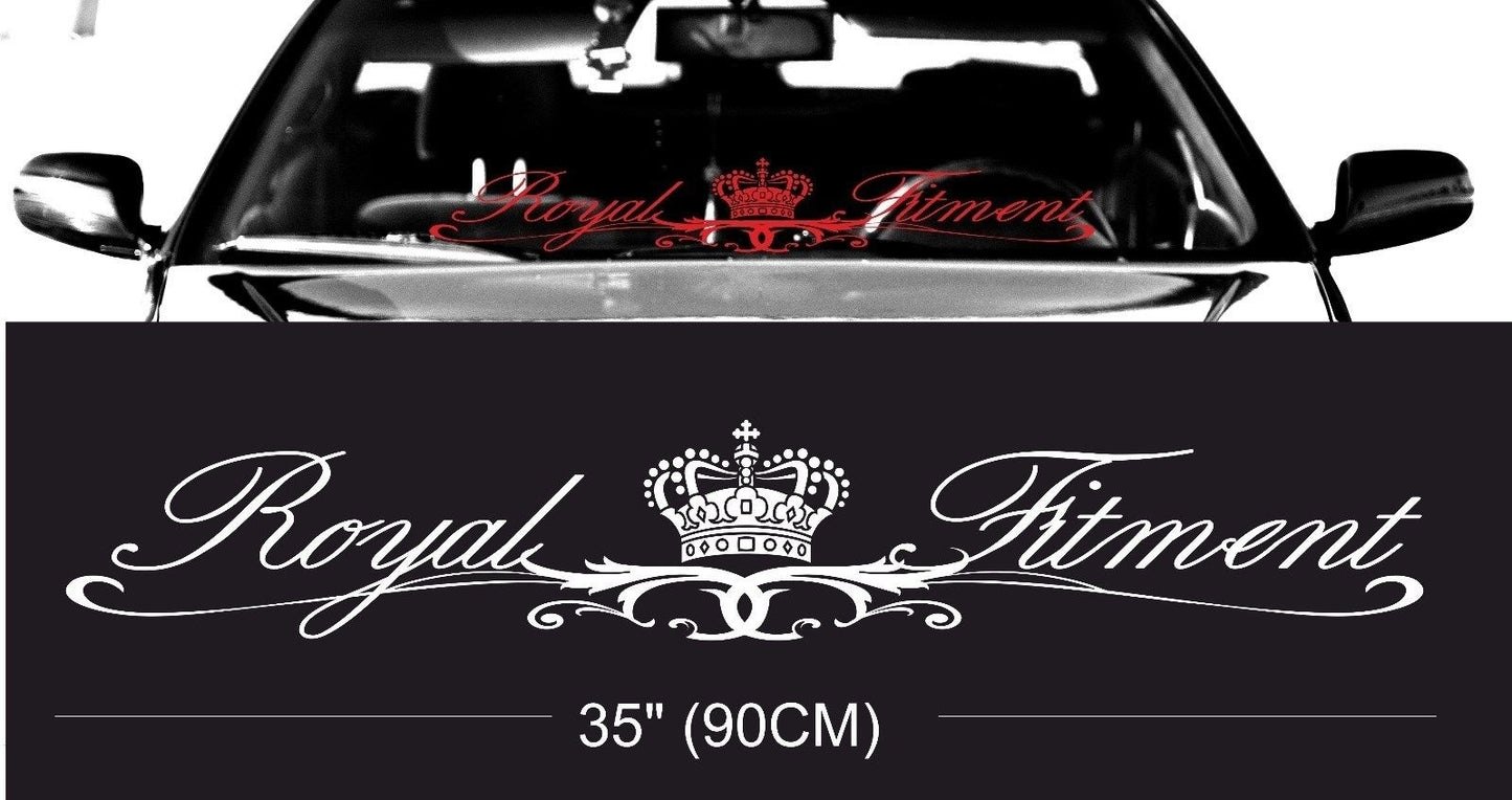 New Fashion ROYAL fitment stance windshield windscreen front glass car JDM decal sticker