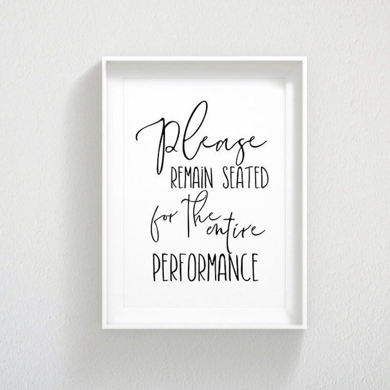 1Set(4Pcs) Funny Bathroom Sign Canvas Poster Wall Art Prints , No Selfies Enjoy Your Poop Please Remain Seated Toilet Signs Bathroom Decor