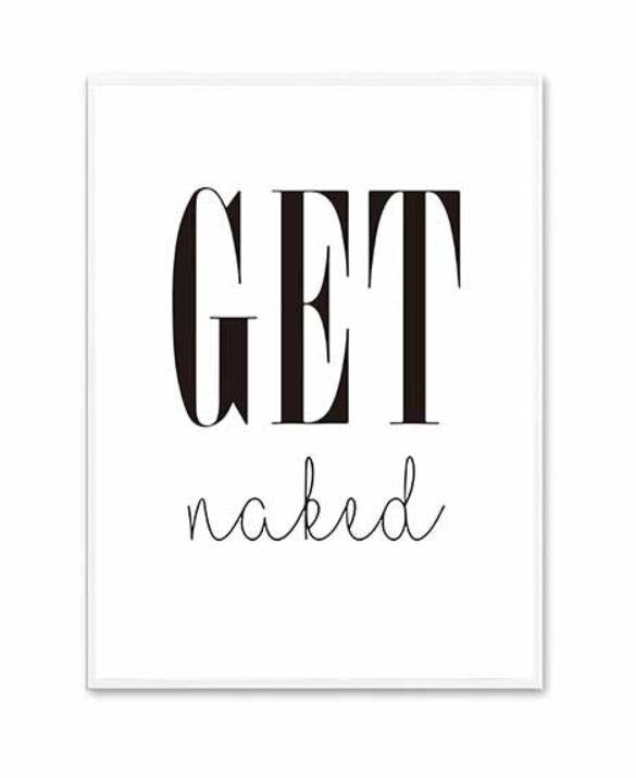 Get Naked Poster&Prints Toilet Life Quote Modular Wall Art Wall Picture For Bathroom Modern Canvas Painting (No Frame)