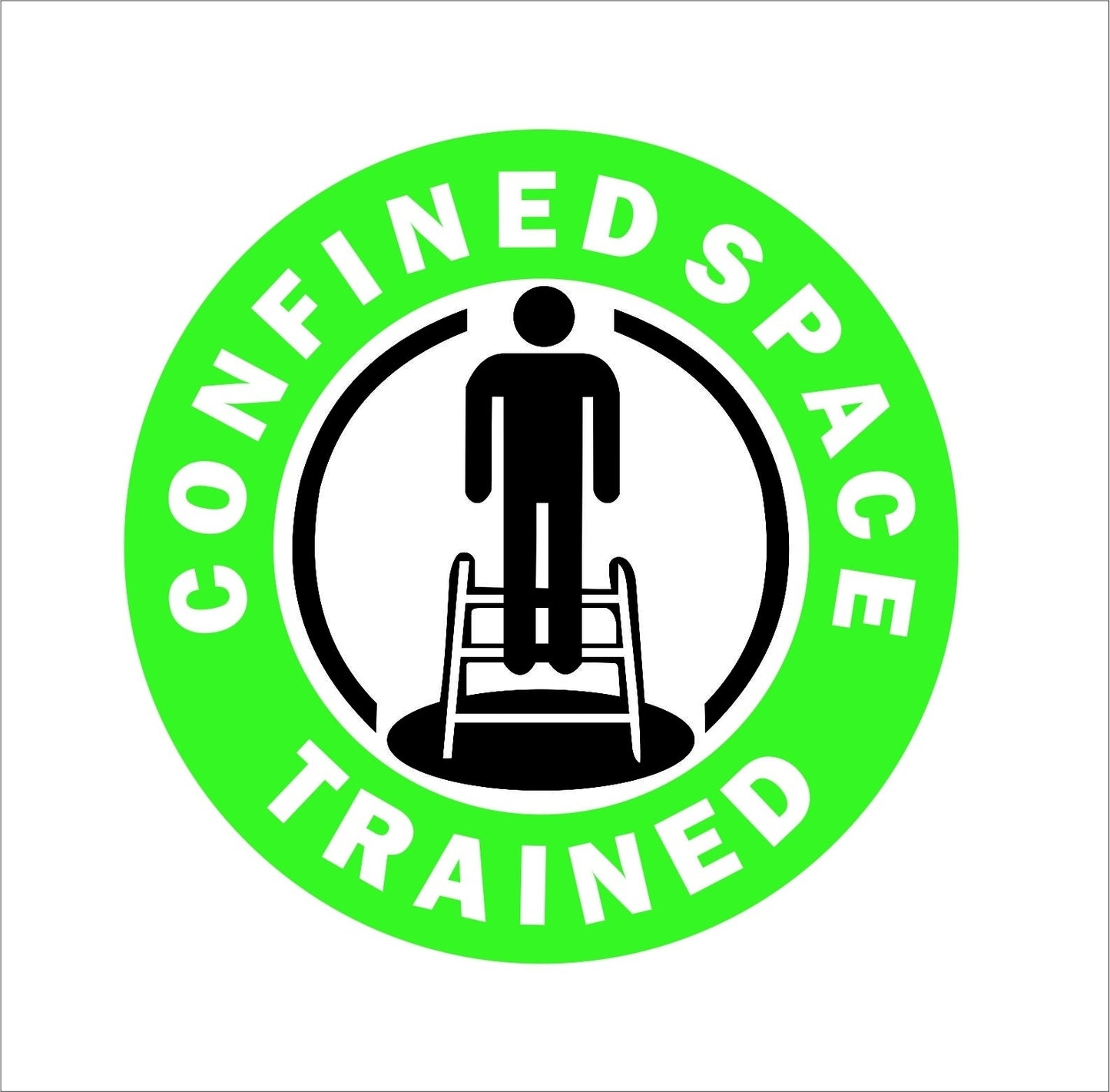 New Brand 3 Pcs Confined Space Trained & Certified Hard Hat Sticker Helmet Decal Label Lunch Tool Box Decor