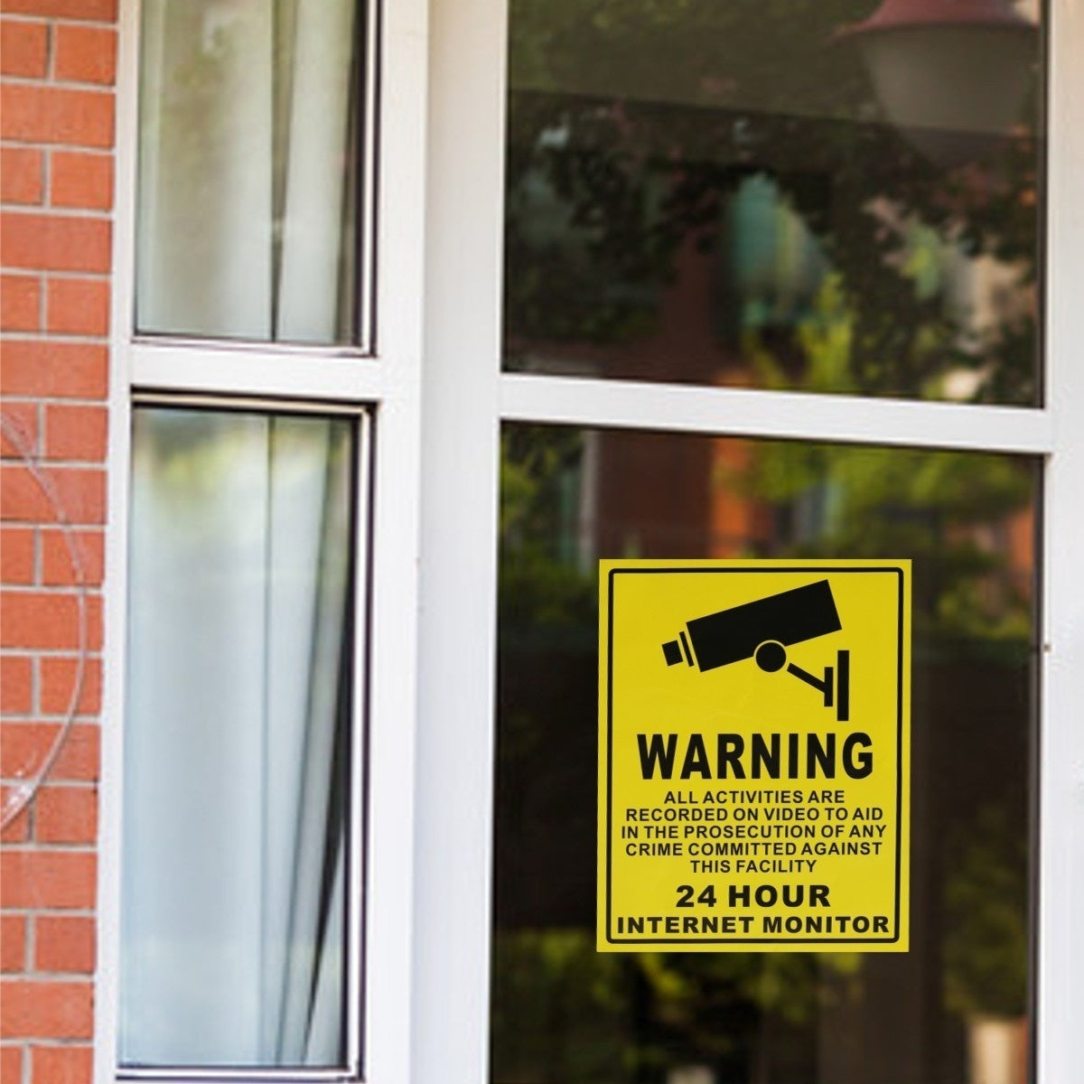 New Brand 24 HOUR CCTV Security Camera System Warning Sign Sticker Decal Surveillance 200mmx250mm