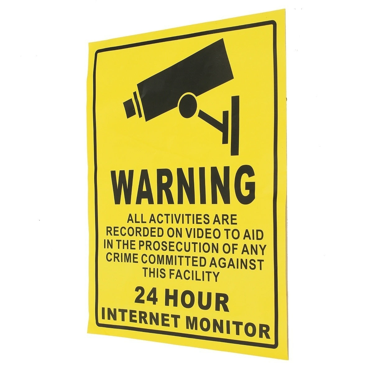 New Brand 24 HOUR CCTV Security Camera System Warning Sign Sticker Decal Surveillance 200mmx250mm