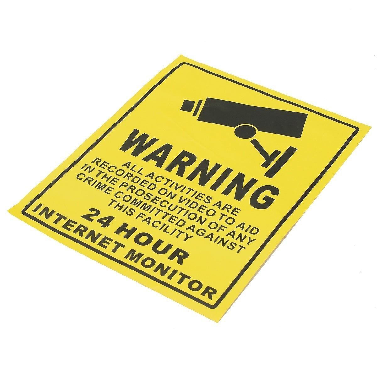 New Brand 24 HOUR CCTV Security Camera System Warning Sign Sticker Decal Surveillance 200mmx250mm