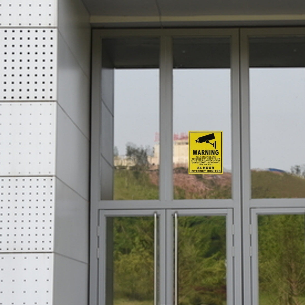 New Brand 24 HOUR CCTV Security Camera System Warning Sign Sticker Decal Surveillance 200mmx250mm