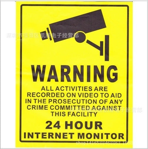 New Brand 24 HOUR CCTV Security Camera System Warning Sign Sticker Decal Surveillance 200mmx250mm