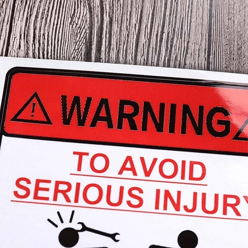 Fashion 2Pcs Warning Sticker Warning To Avoid Serious Injury Dont Tell Me How To Do My Job  Waterproof Sticker Hard Hat Lunch Box Tool Box Helmet Stickers