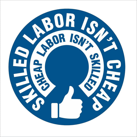 Fashion Skilled Labor Isn't Cheap Hard Hat Sticker Funny Helmet Decal Label Toolbox Decor