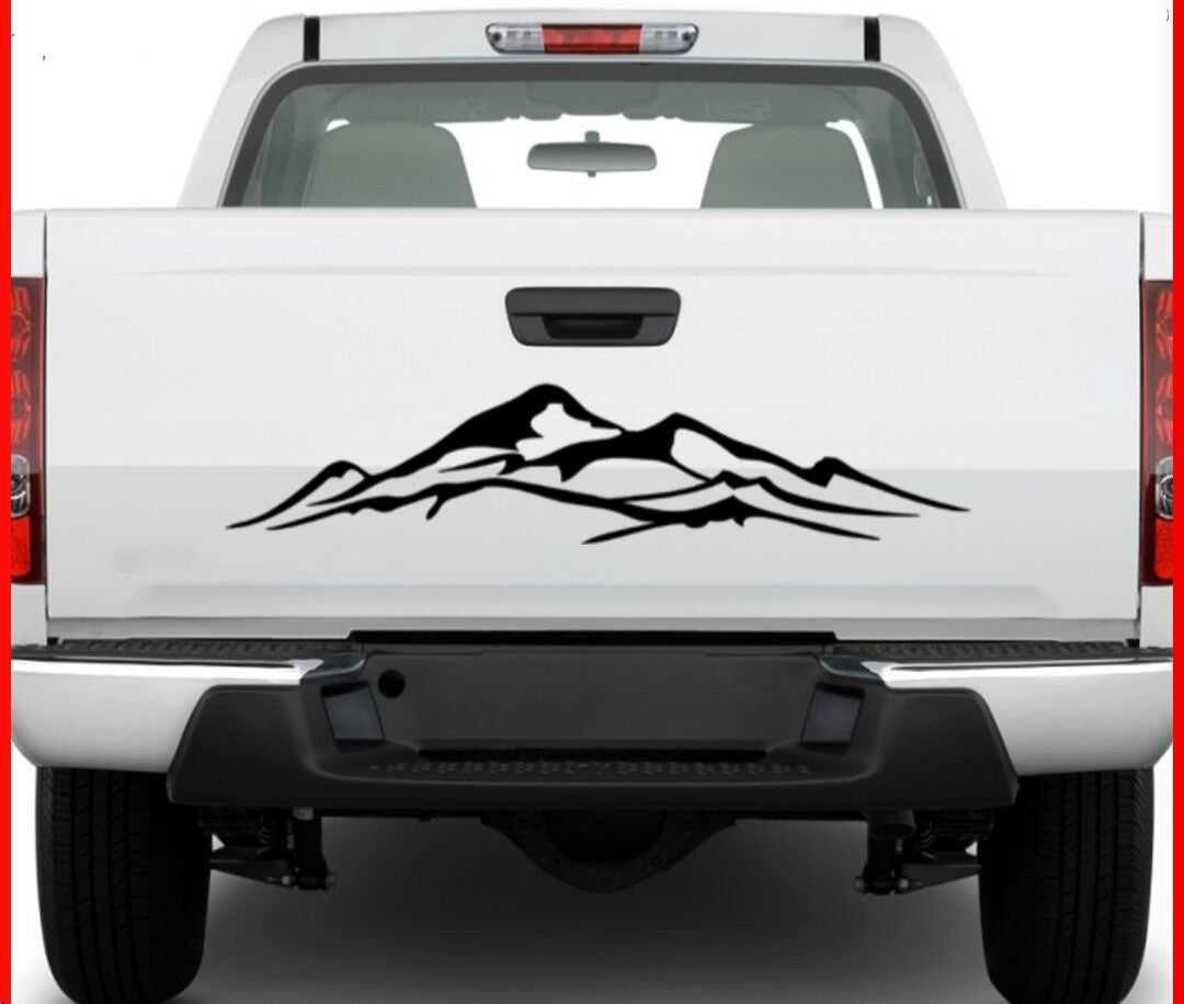 New Hot Mountain Decal Vinyl Nature Forest Graphic Custom Sticker pnw Camper RV Trailer