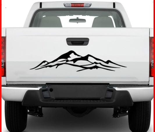 New Hot Mountain Decal Vinyl Nature Forest Graphic Custom Sticker pnw Camper RV Trailer