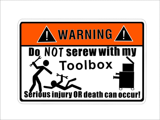 New Brand Warning Do not Serew with My Tool Box Cool Hard Hat Helmet Vinyl Decal Sticker Waterproof