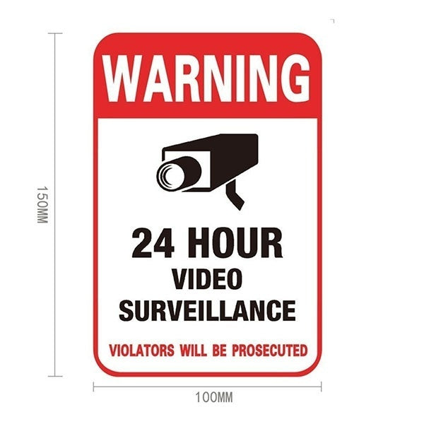 2018 NEW 10pcs Surveillance Security Camera Video Sticker Warning Decal Sign Stickers