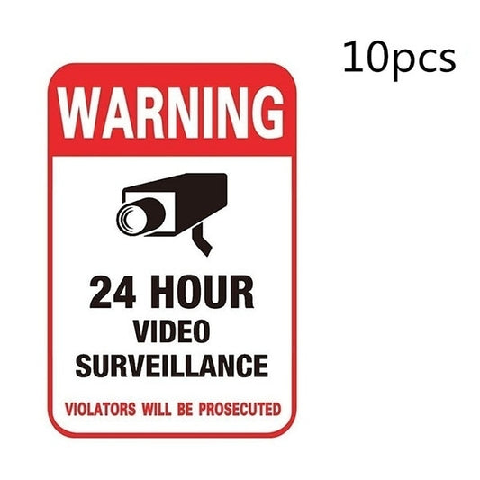 2018 NEW 10pcs Surveillance Security Camera Video Sticker Warning Decal Sign Stickers