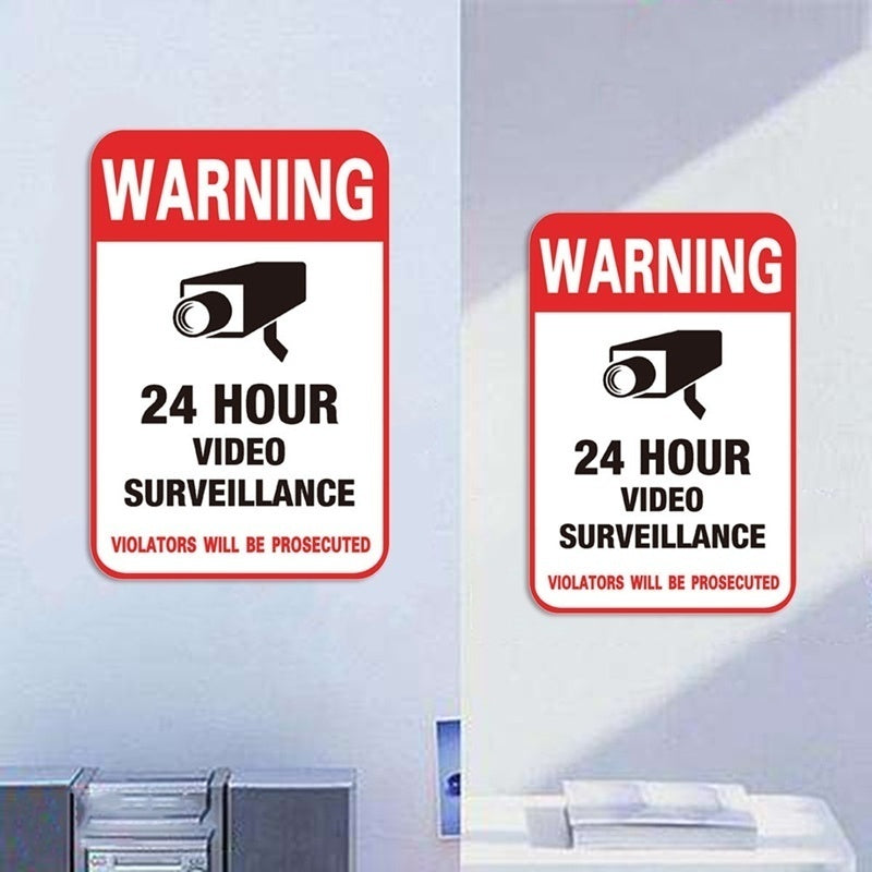 5Pcs/10Pcs Home Cctv Surveillance Security Camera Video Sticker Warning Decal Signs