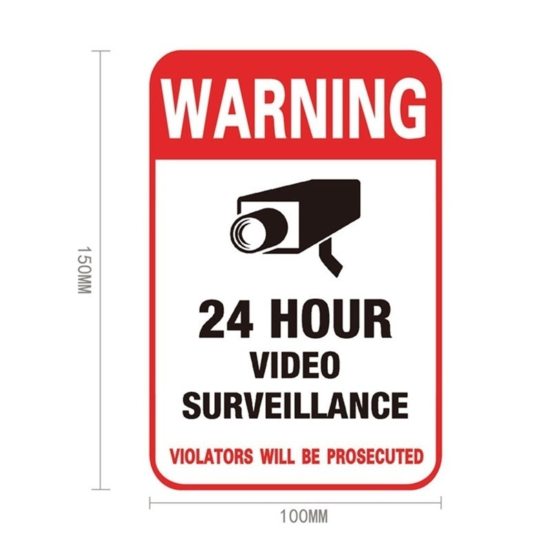 5Pcs/10Pcs Home Cctv Surveillance Security Camera Video Sticker Warning Decal Signs