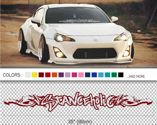 New Fashion STANCEHOLIC ROYAL STANCE windshield windscreen car JDM Mugen decal sticker