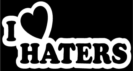 New Hot I Heart Haters Decal - JDM, Import, Tuner, Car, Truck, Sticker
