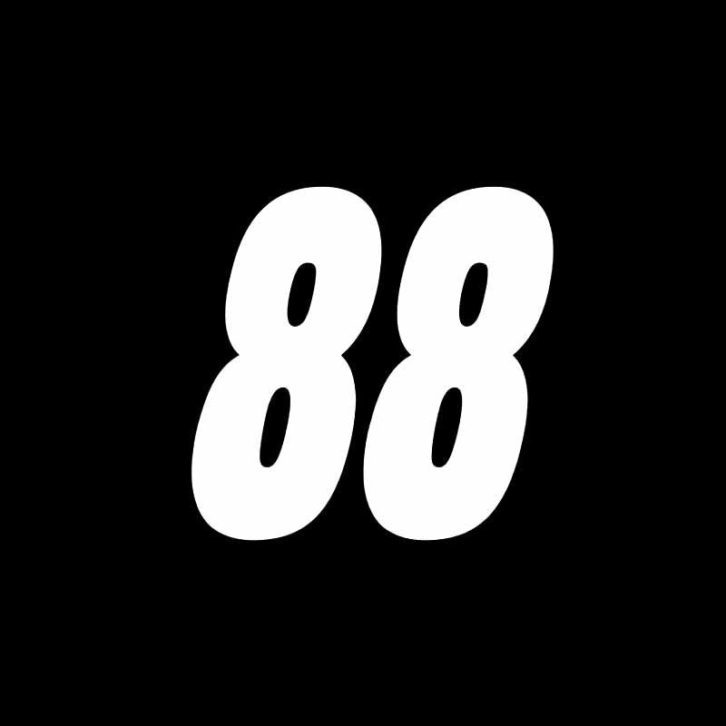 15CM*14.6CM Fashion SPORTS Number 88 Vinyl Car-styling Car Sticker Decoration Decal Graphical C11-0828