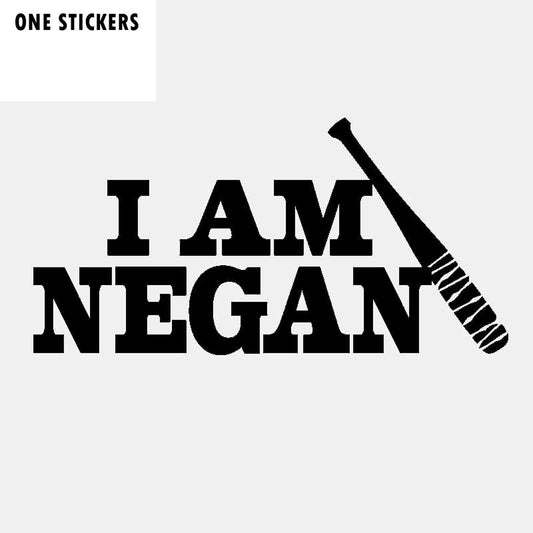 15.5CM*7.5CM Fashion I Am Negan Vinyl Motorcycle Car-styling Car Sticker Decal Black Silver C11-1977