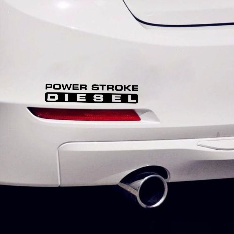 17.1CM*3.4CM POWERSTROKE Turbo DIESEL Fashion Vinyl Graphical Decal Black/Silver Car Sticker C11-0640