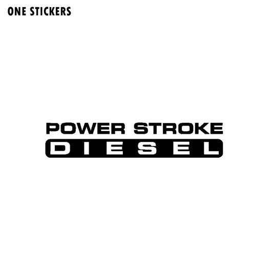 17.1CM*3.4CM POWERSTROKE Turbo DIESEL Fashion Vinyl Graphical Decal Black/Silver Car Sticker C11-0640