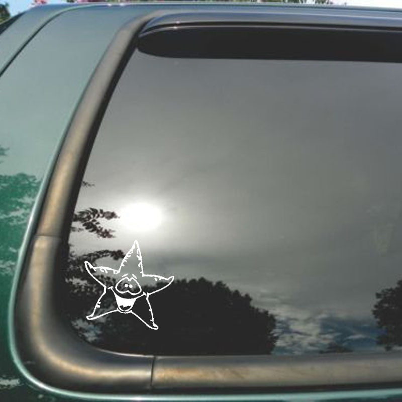 15.6cm*14.1cm Squirming Of Interesting Brilliant Good To Bridge Head Car Sticker Vinyl Black/Silver Decal C18-0205