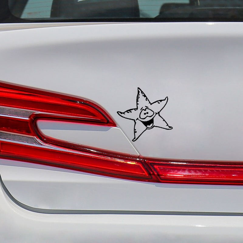 15.6cm*14.1cm Squirming Of Interesting Brilliant Good To Bridge Head Car Sticker Vinyl Black/Silver Decal C18-0205
