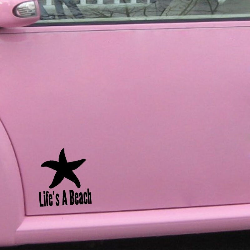 15.9cm*14.8cm Enjoy life And the beach Entertainment Is Beautiful Unmatched Vinyl Decal Black/Silver Car Sticker C18-0221