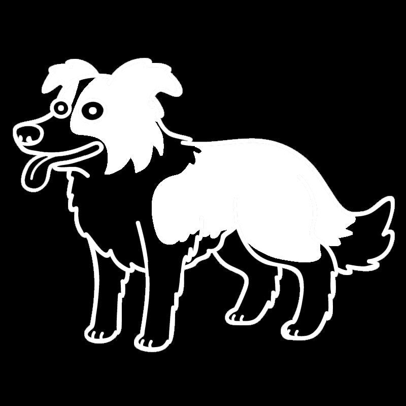 Fashion 14.2*10.9CM Border Collie Dog Stickers  Vinyl Decal Car Styling Motorcycle Decoration Black/Silver S1-0650