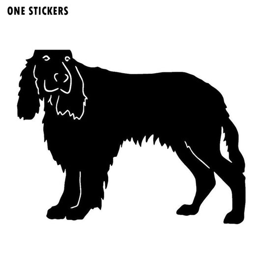 15.5*12.7CM English Springer Spaniel Dog Car Stickers Cute Vinyl Decal Car Styling Bumper Accessories Black/Silver S1-0813