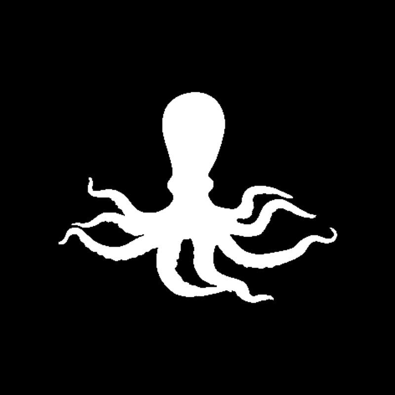 High-quality 15.9cm*12.1cm Full Of Inks Blue Mountain Little And Dainty Octopus Black/Silver Vinyl Decal Beautiful Car Sticker C18-0217