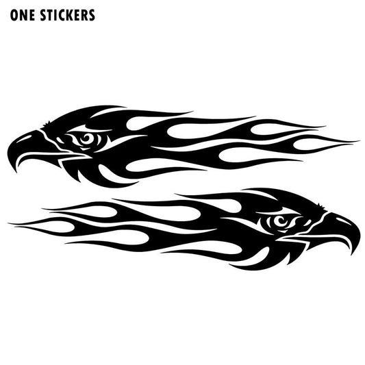 20*4.7CM Pair Eagle Flames Car Sticker Personalized Motorcycle Waterproof Stickers Car Styling Accessories C2-0418
