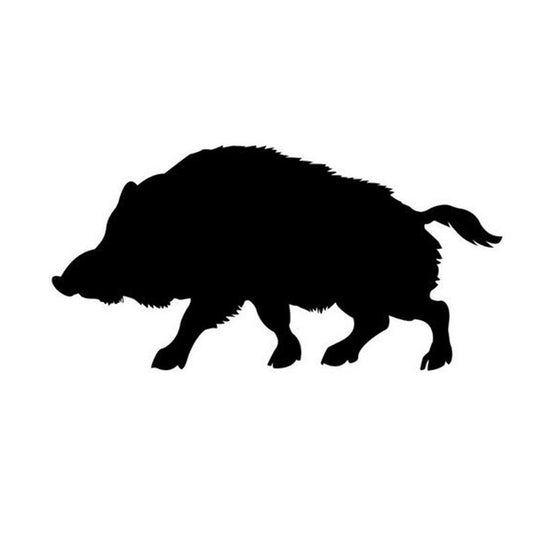 15*7.5CM Fun Animals BOAR  Car Styling Car Stickers And Decals Black/Silver C2-0154