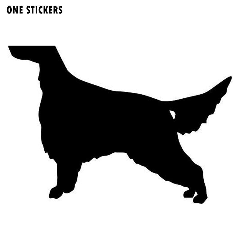 12.7*9.5CM Irish Setter Dog Vinyl Decal Personality Car Stickers Truck Car Styling Decoration Black/Silver S1-0399
