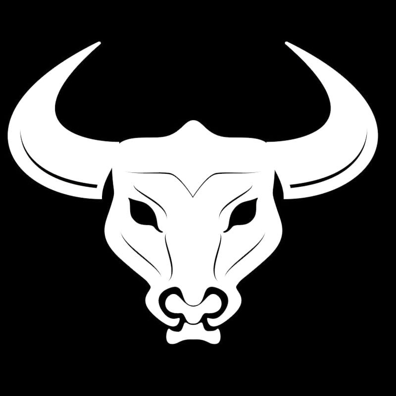 14.1*11.6CM Bull Head Decoration Funny Car Styling Vinyl Bumper Decal Cool Car Sticker Black/Silver S1-2670