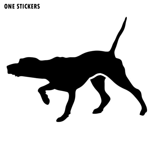 13*9.7CM POINTER DOG Car Sticker Decal Cartoon Interesting Motorcycle Accessories Car Styling C2-0387