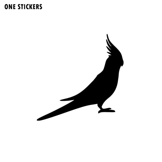 17cm*17cm Cartoon Cockatoo Parrot Bird COCKATIEL Vinyl Car Sticker Decal Black Silver Accessories C15-1102