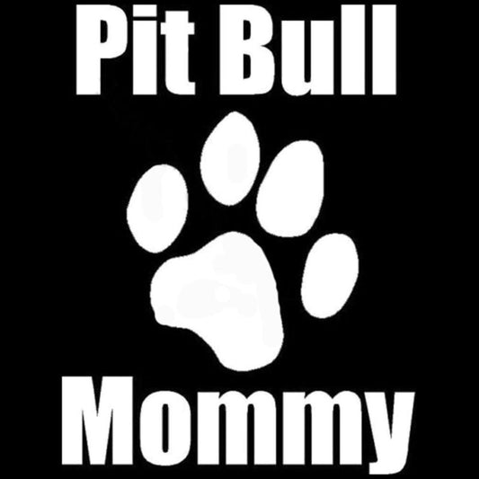 12CM*16CM Pit Bull Mommy With Paw Print Dog Pet Animal Pitt Personalized Vinyl Decal Car Sticker