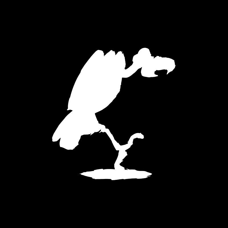 14.9CM*16CM Cartoon Animal Bird Vulture Vinyl Decor Car Window Sticker Decal Graphical Black/Silver C15-0779
