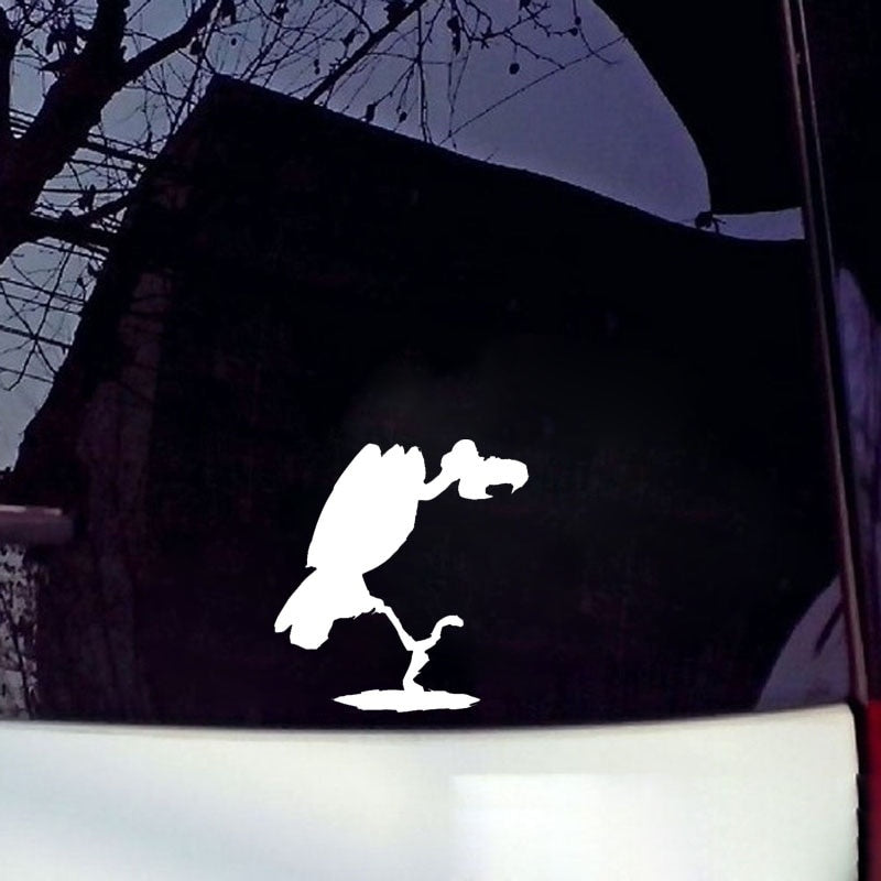 14.9CM*16CM Cartoon Animal Bird Vulture Vinyl Decor Car Window Sticker Decal Graphical Black/Silver C15-0779