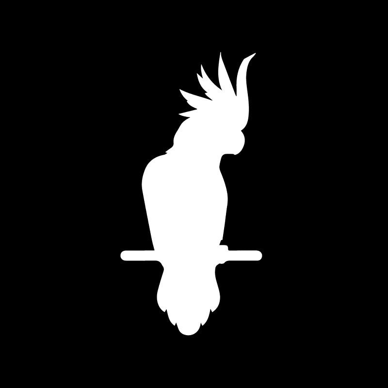 7.8cm*15.7cm Cartoon Cockatoo Bird Motorcycle Decal Vinyl Car Sticker Black Silver Graphical C15-1099