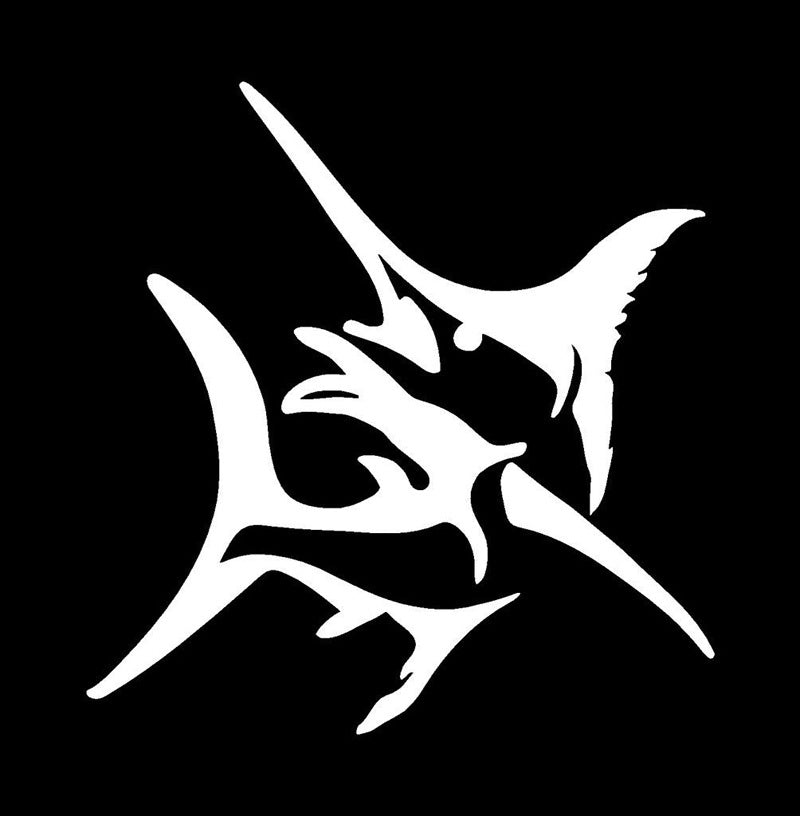 9.9*10.2CM Interesting Marlin Fishing Vinyl Decals Car Stickers Car Styling Accessories C2-0580