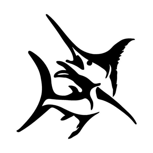 9.9*10.2CM Interesting Marlin Fishing Vinyl Decals Car Stickers Car Styling Accessories C2-0580