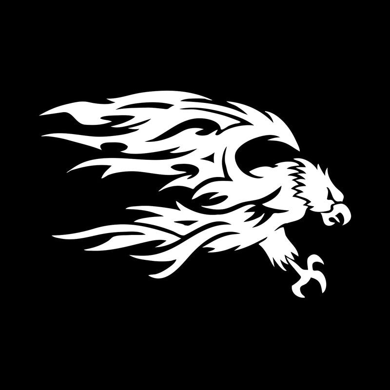 15CM*10CM Personality Decoration Flying EAGLE Vinyl Car Sticker Decal Black/Silver C15-0874