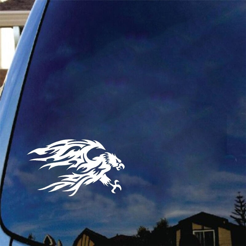 15CM*10CM Personality Decoration Flying EAGLE Vinyl Car Sticker Decal Black/Silver C15-0874