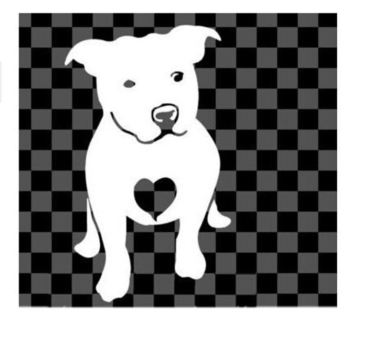 15*9CM LOVE A BULL Pitbull Bulldog  Car Stickers Waterproof Car Sticker Decals Black/Silver CT-584