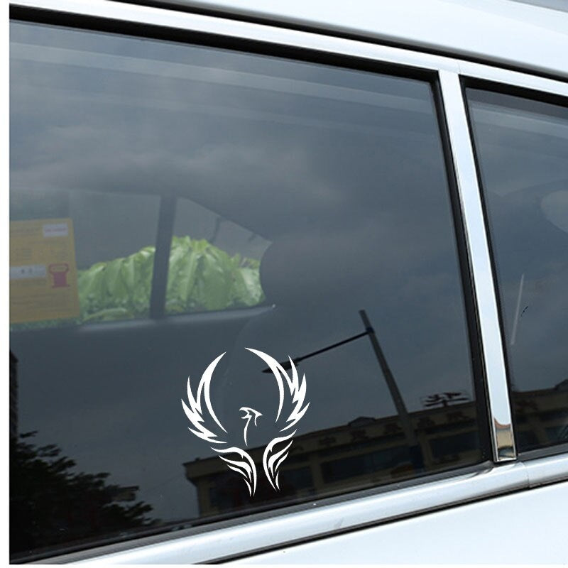 13.5CM*15.8CM Cartoon Animal Phoenix Motorcycle Decal Car Sticker Black/Silver Vinyl Decoration C15-1044