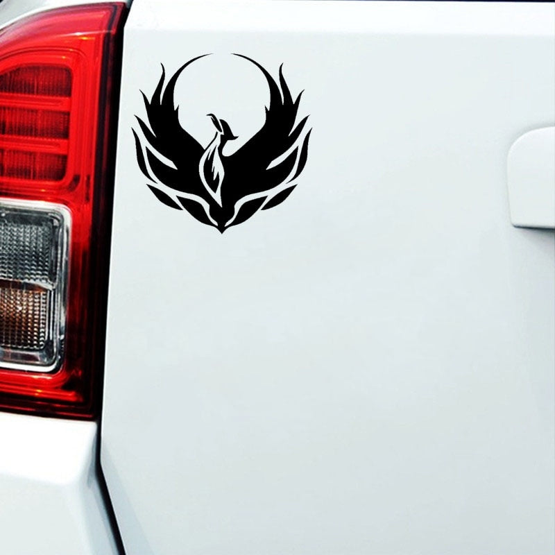 15.5CM*15.3CM Cartoon Funny Phoenix Graphical Decals Car Sticker Black/Silver Vinyl Decoration C15-1040
