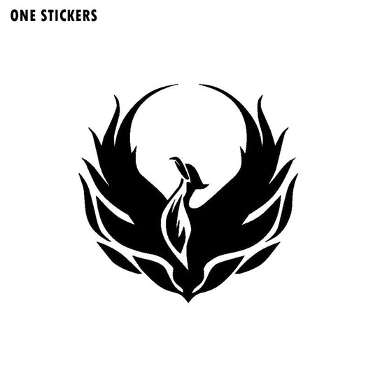 15.5CM*15.3CM Cartoon Funny Phoenix Graphical Decals Car Sticker Black/Silver Vinyl Decoration C15-1040